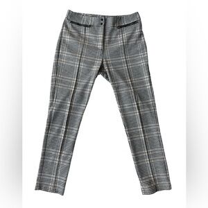 J. McLAUGHLIN Plaid Pattern Skinny Knit Pants Size 10